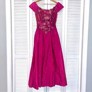 80s / 90s Vintage Pink Sequin Gown